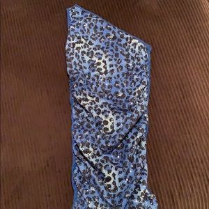 Blue leopard dress